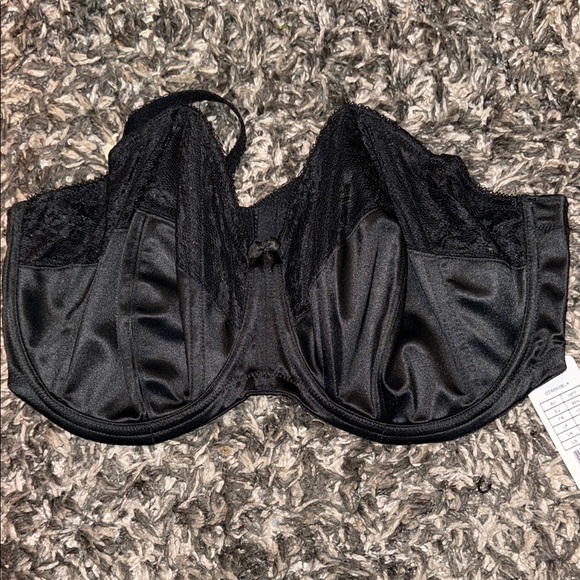 Goddess Black Satin Push-Up Bra - Picture 2 of 8